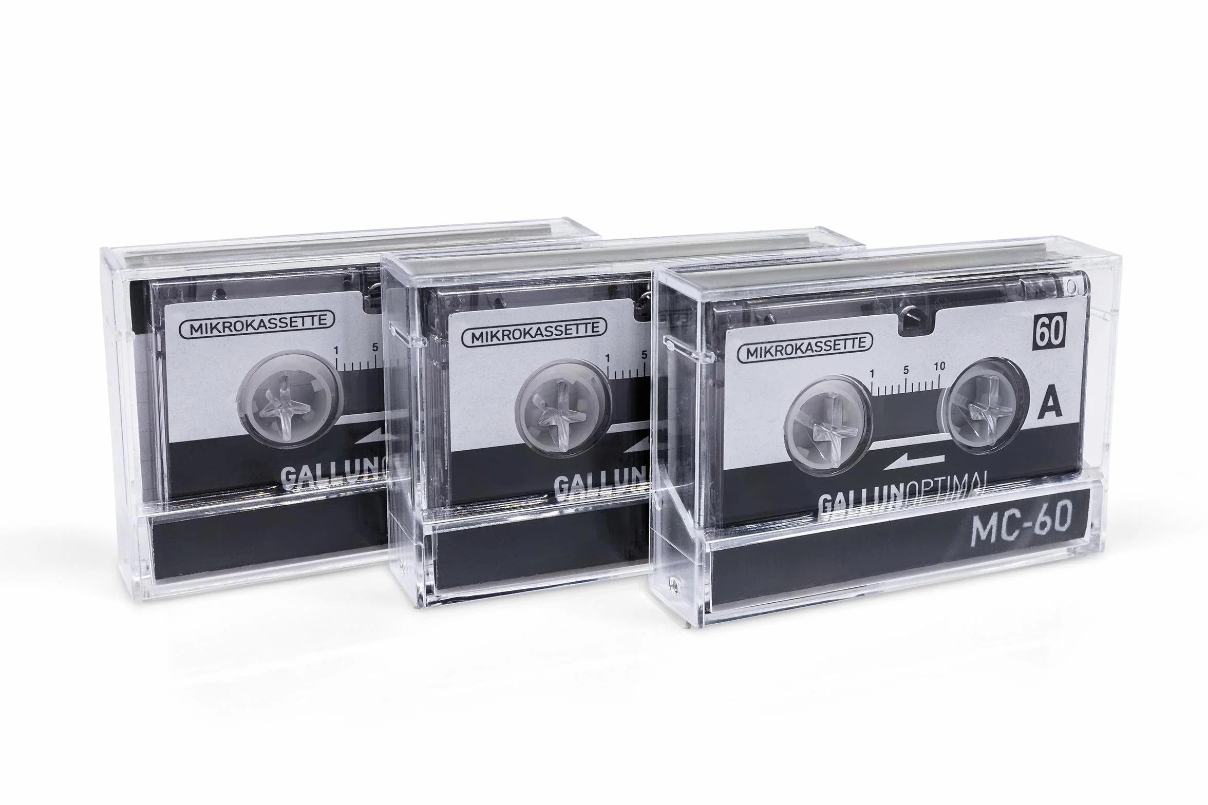 MC60 Mikrokaseta do Dyktafonów Zestaw 3 Szt. Microcassette Audio Cassette