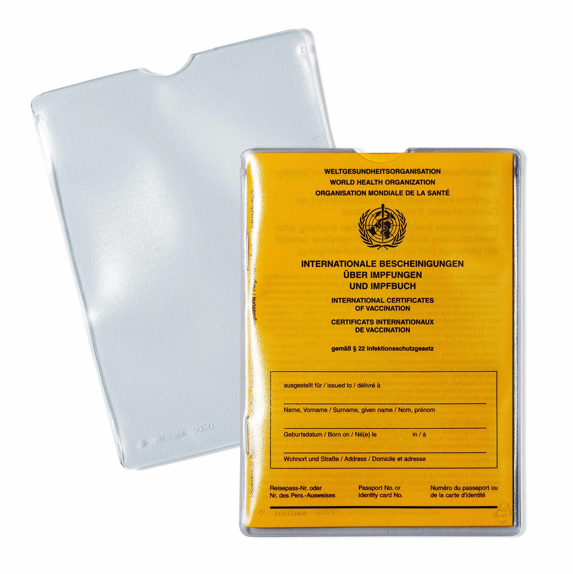 HERMA 1330 etui na kartę szczepień 95x135 mm przezroczyste 10 koszulek