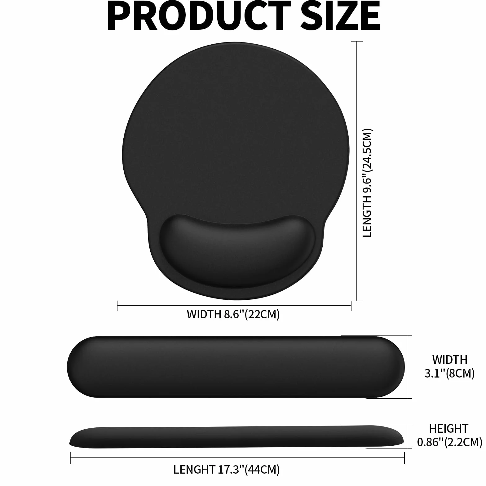 Podkładka pod mysz z podkładką pod nadgarstek i klawiaturą, ergonomiczna podkładka pod mysz z poduszką żelową i poduszką pod nadgarstek z pianki memory, klawiatura do klawiatury komputera z