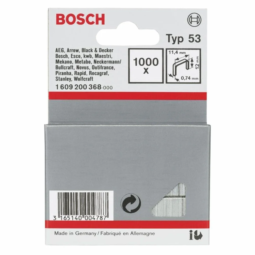 Bosch Zszywki 12 mm Srebrny
