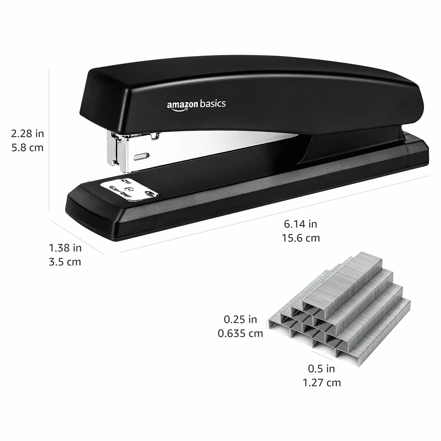 Amazon Basics Zszywacz ze 1000 zszywkami czarny