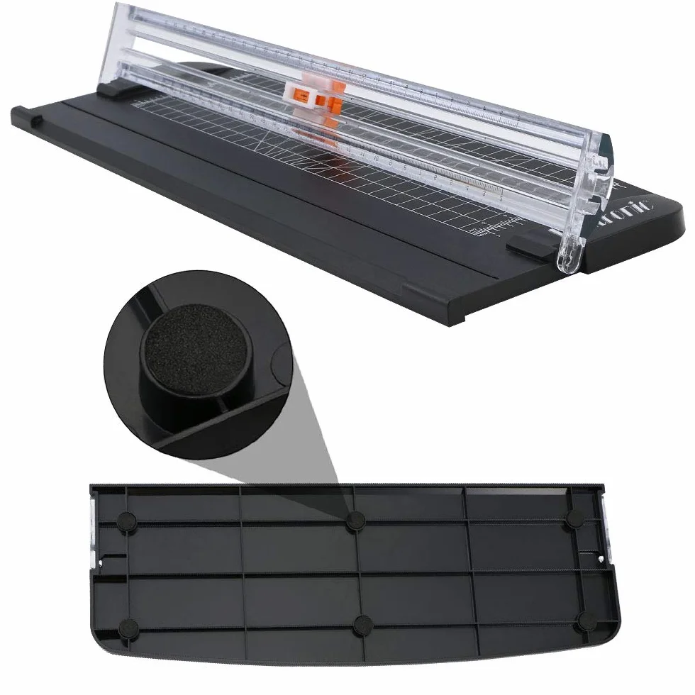 flintronic Przenośna gilotyna do papieru A4 38 cm czarna