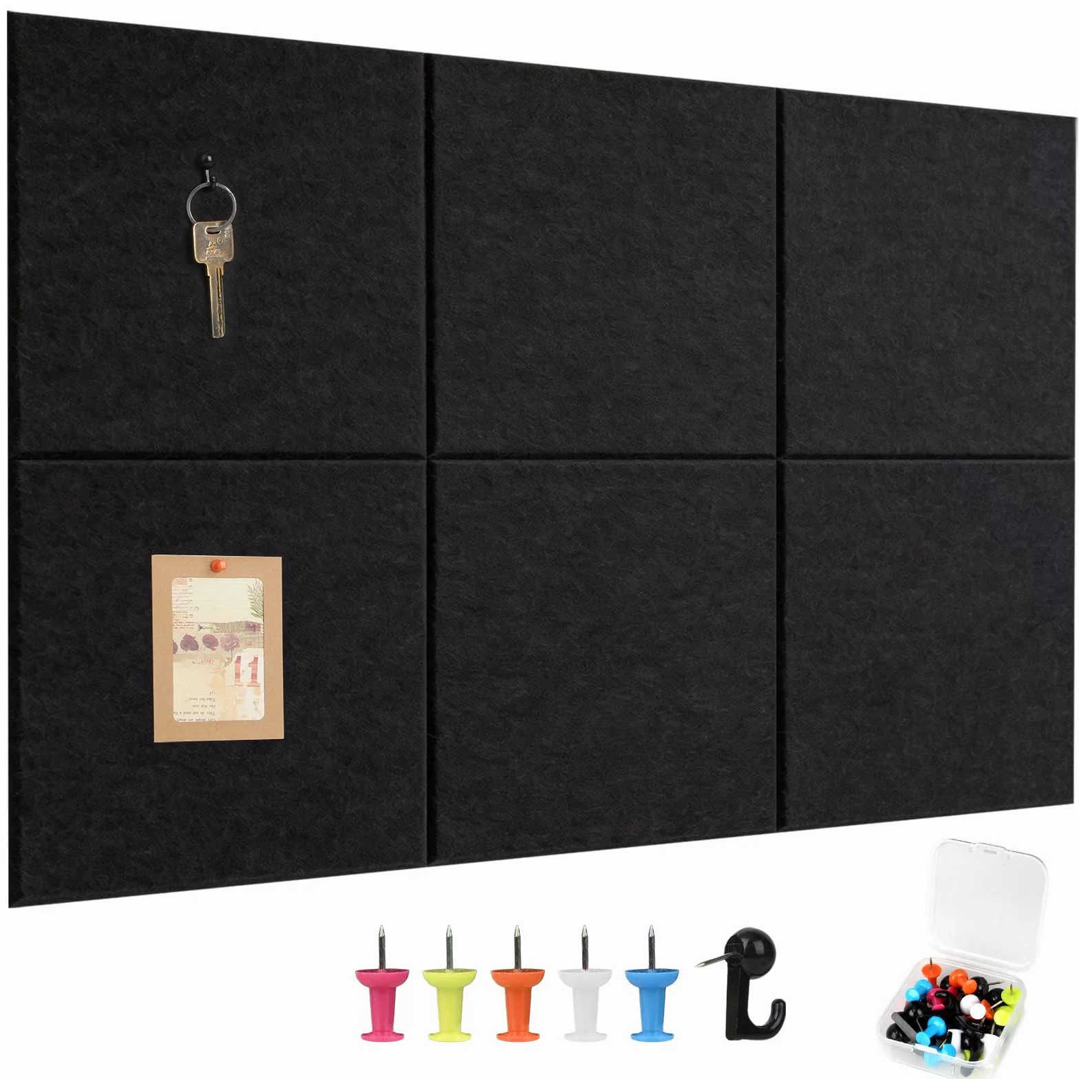 Tablica z Filcu Samoprzylepna 90x60cm 6 Sztuk 25 Igłami Deska Korkowa