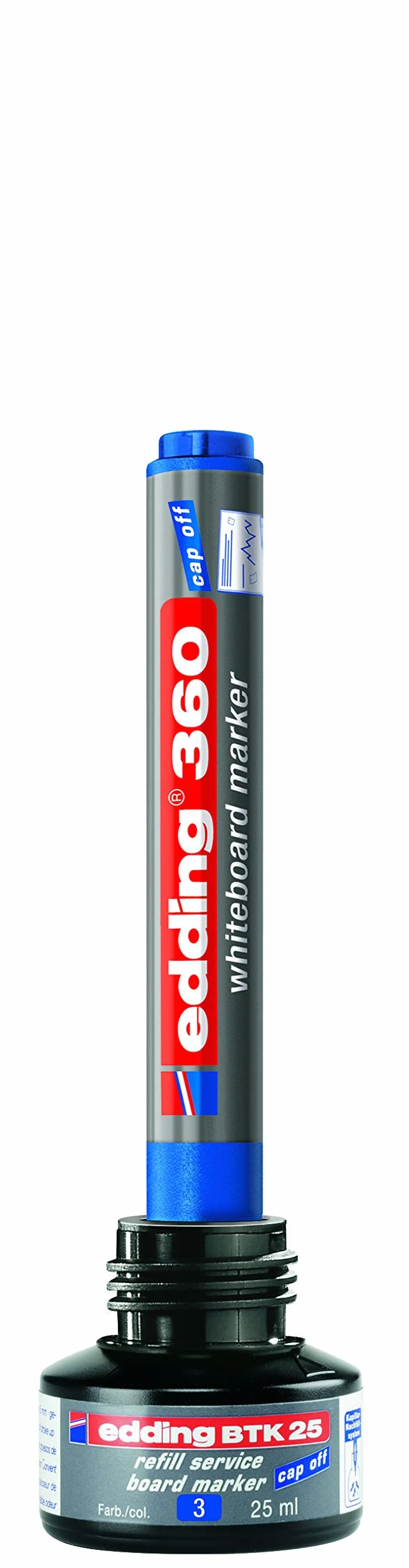 edding 360 markerów do tablic suchościeralnych, kolorowe kolory, 4 pisaki do białej tablicy, okrągła końcówka 1,5-3 mm, zmywalne, do tablic suchościeralnych, flipchart, tablicy magnetycznej, tablicy