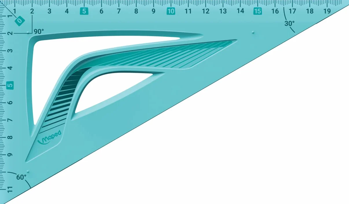 Maped M244304 - zestaw do rysowania Flex Maxi 4-częściowy z linijką 30 cm i dwoma trójkątnymi kątami
