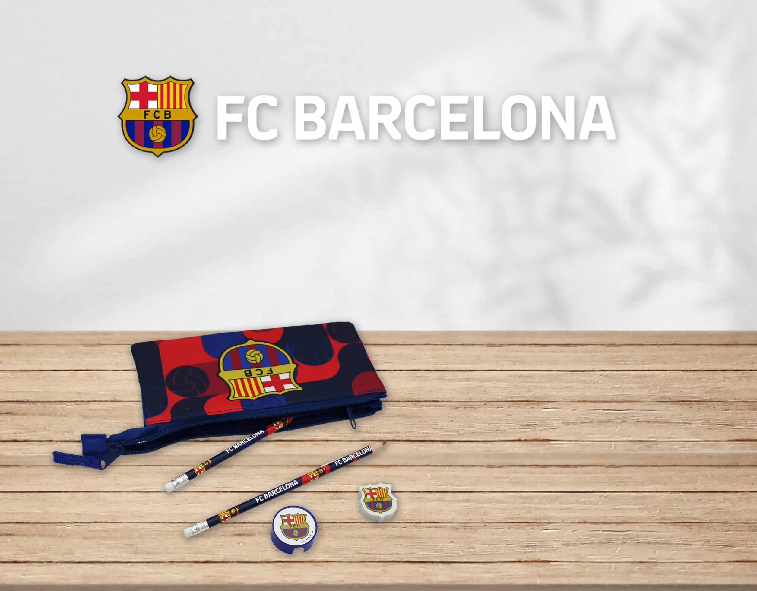 FC Barcelona zestaw papeterii, przybory szkolne, pisanie, barca, niebieski, oficjalny produkt