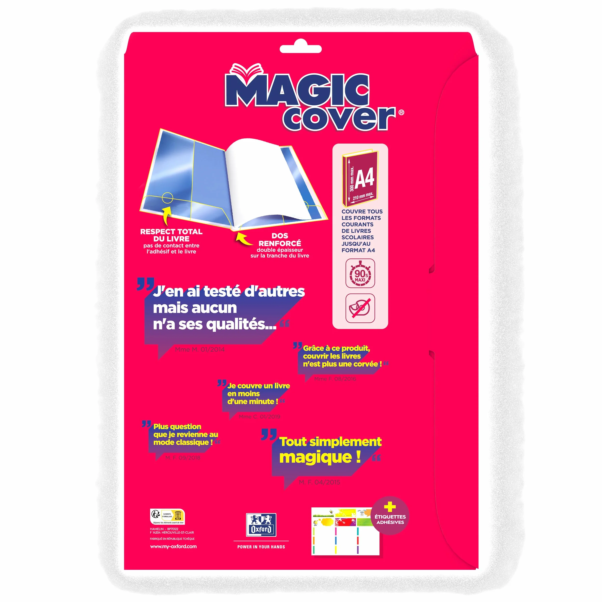Oxford 10 arkuszy okładki - Magic Cover A4 PP 7,5/100e gładkie bezbarwne