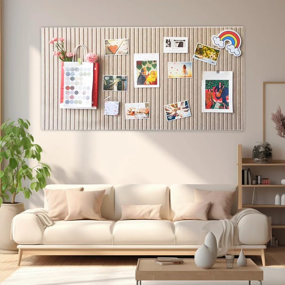 60 x 40 cm duży korkowy blat samoprzylepny do ściany z korka o grubości 0,9 cm, filcowa dekoracyjna tablica z filcu z 35 szpilkami do zdjęć, tablice notatek, reklamy, dekoracja (ciemny wielbłąd