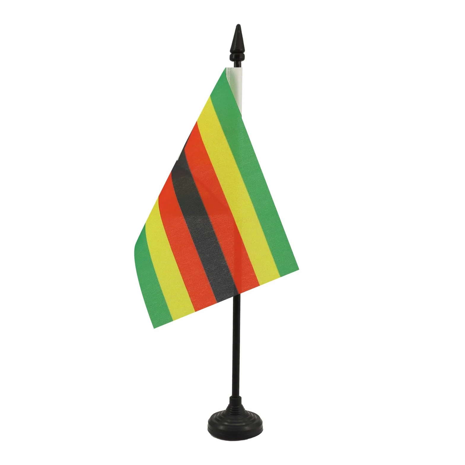Drapeau de Table Zimbabwe Polyester 100D 15cm x 10cm