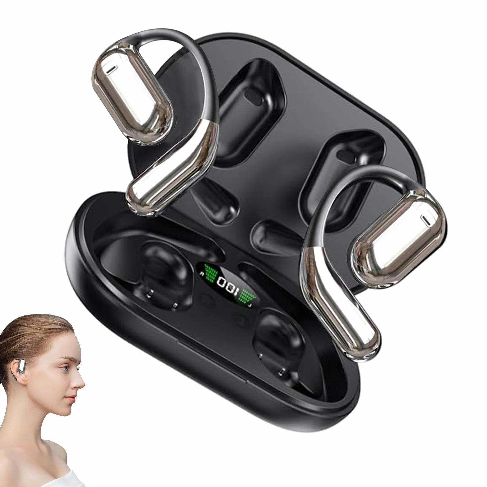 Ai Translator Earbuds, Type-C Charging Device, 144 Languages Headphone, Real Time Long Battery Life Connects with App for Everyday, 5.91x4.09x1.18 Inches