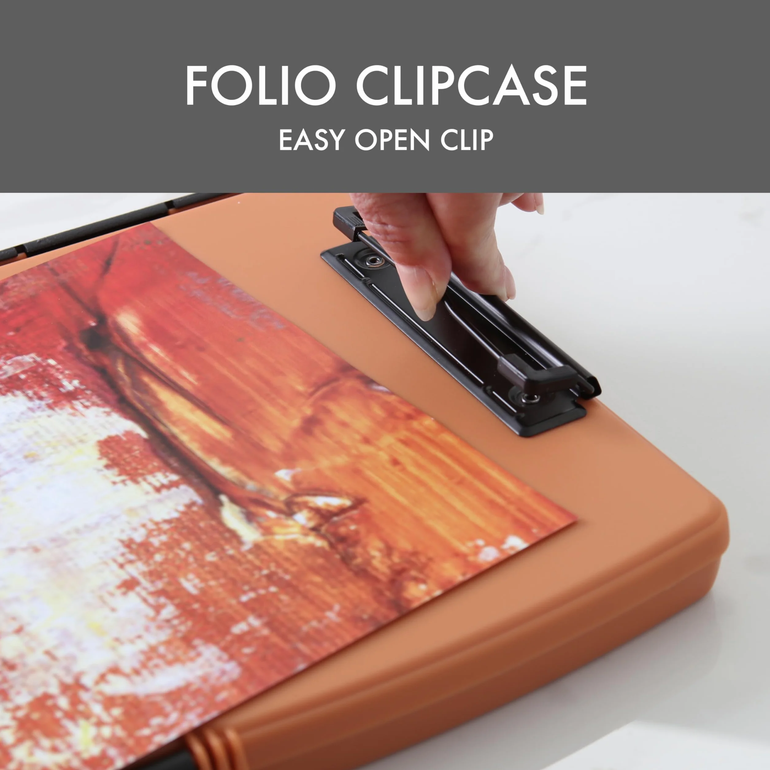 Dexas Folio Clipcase profesjonalny schowek z przegródką na długopisy, 9,75 x 14,75, A4, piaskowiec, idealny dla nauczycieli, pielęgniarek, trenerów, studentów, zawodów, nauczania w domu
