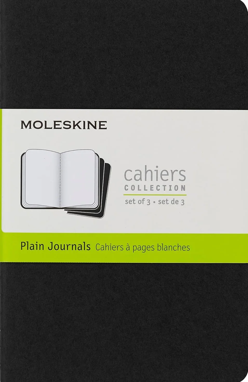 Moleskine Cahier pocket blanko schwarz DIN A6. 3er Pack