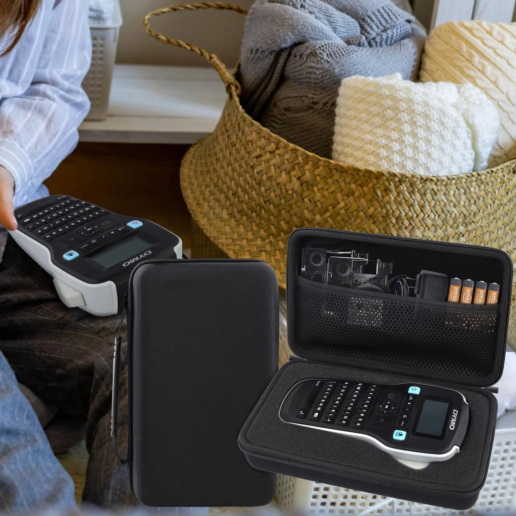co2CREA Storage Carry Travel Hard Case do DYMO Label Manager 160/280 Handheld Label Maker Qwerty Keyboard (tylko etui)