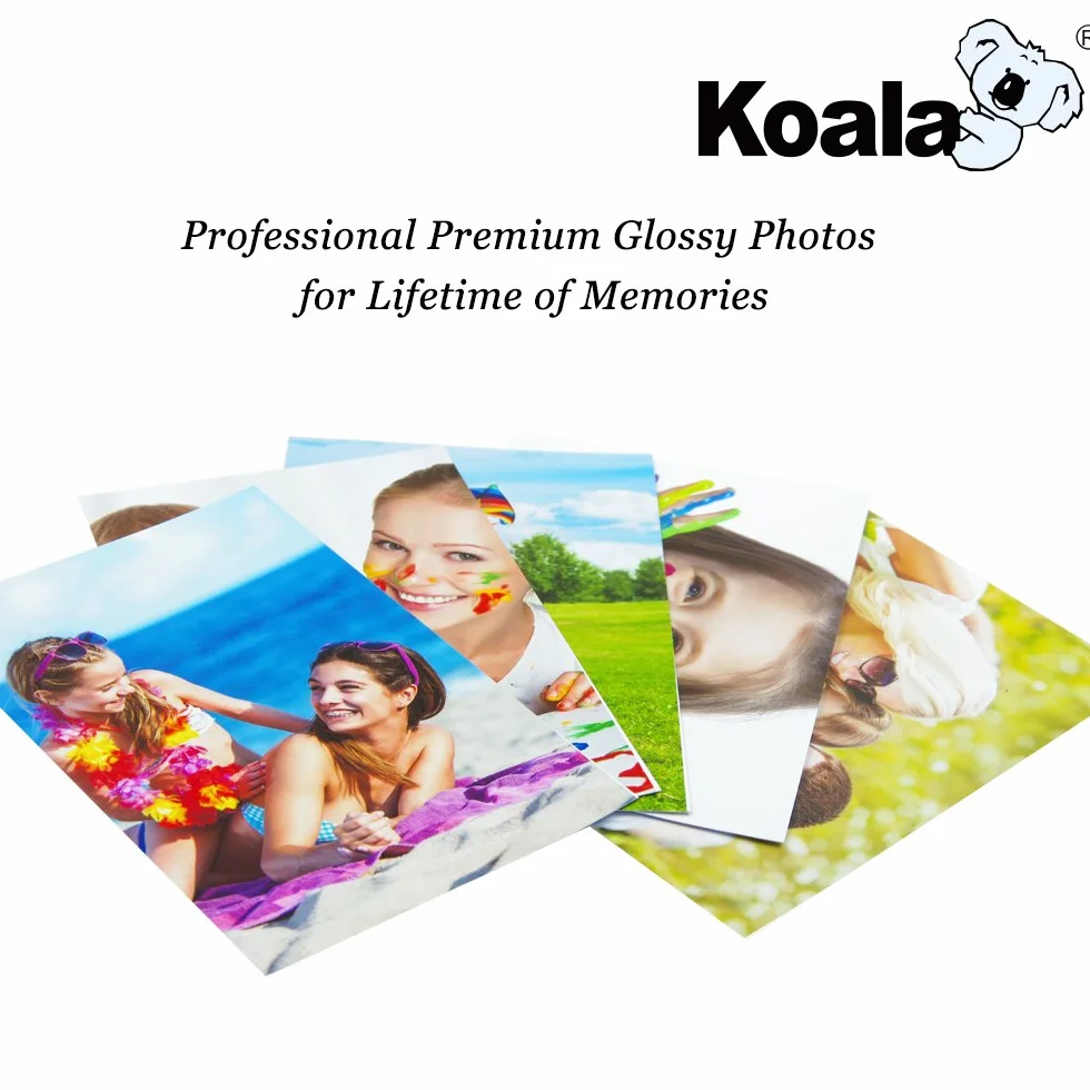 KOALA Atramentowy papier fotograficzny A3 błyszczący 20 arkuszy 240 GSM do drukarki atramentowej Canon HP Epson