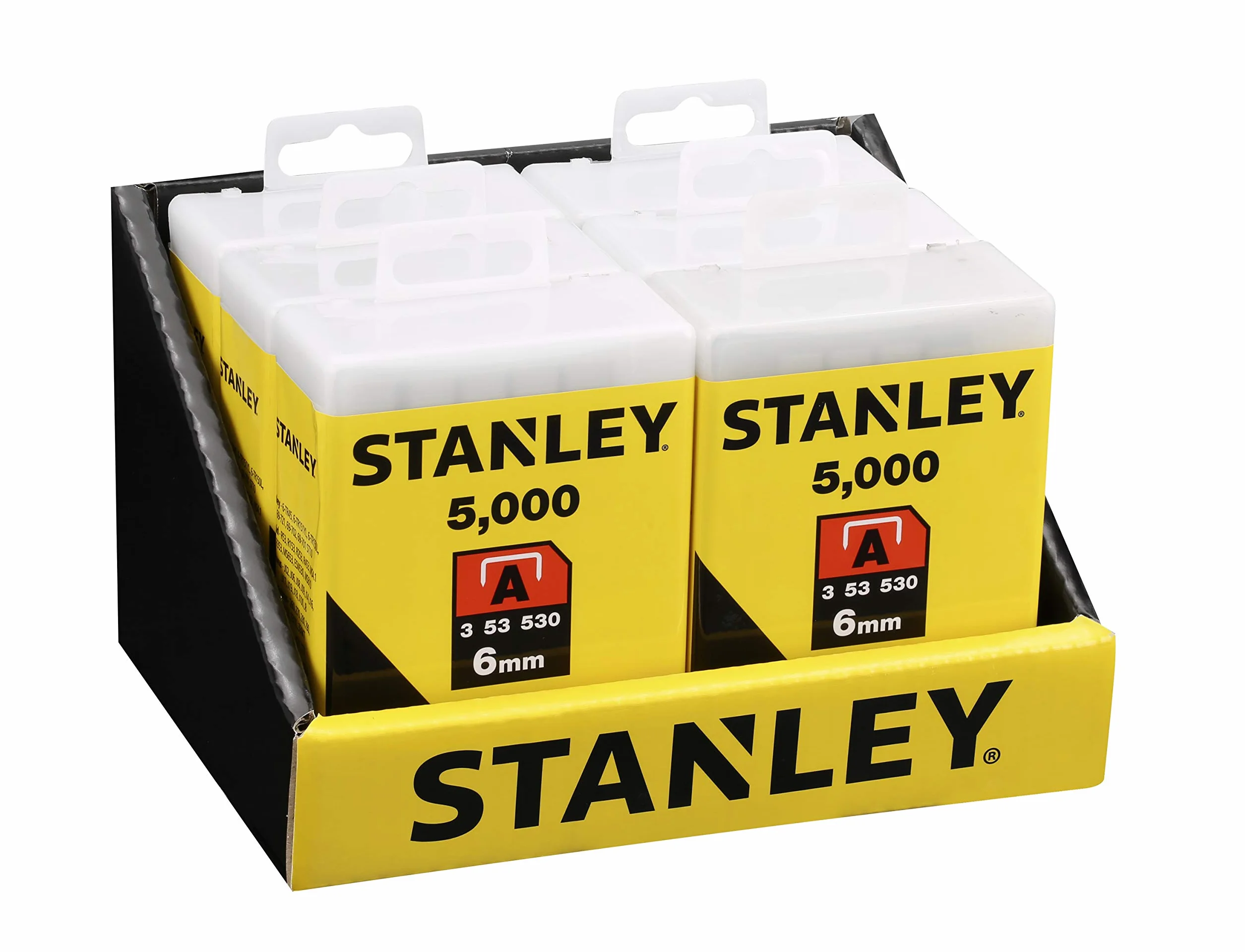 Stanley Zszywki typu A, srebrne, 6 mm, zestaw 5000 sztuk