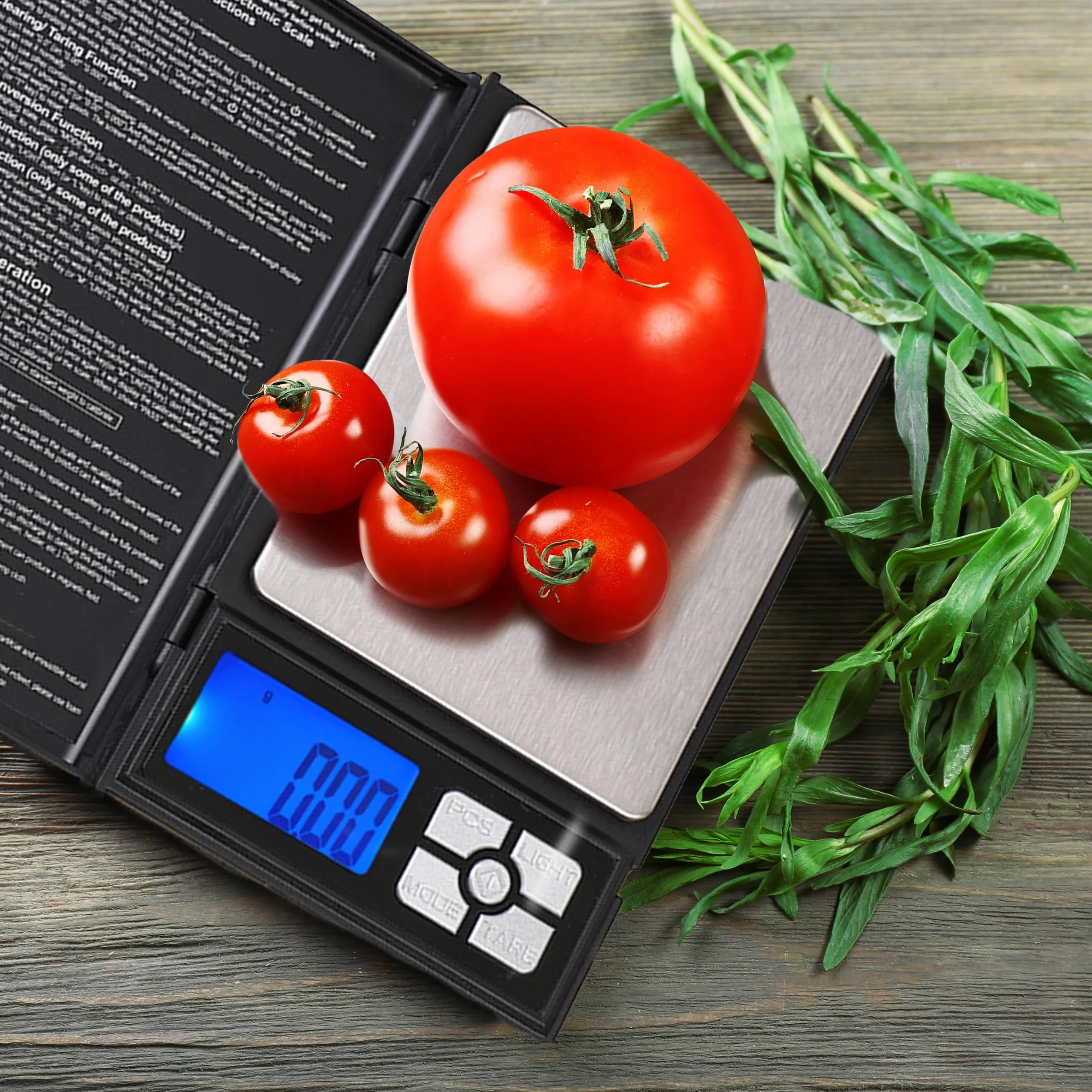 Retoo Waga kieszonkowa 200 g/0,01 g, waga do biżuterii, złota waga precyzyjna, waga cyfrowa, wielofunkcyjna z podświetlanym wyświetlaczem LCD, waga miligramowa, waga monet do biżuterii, waga
