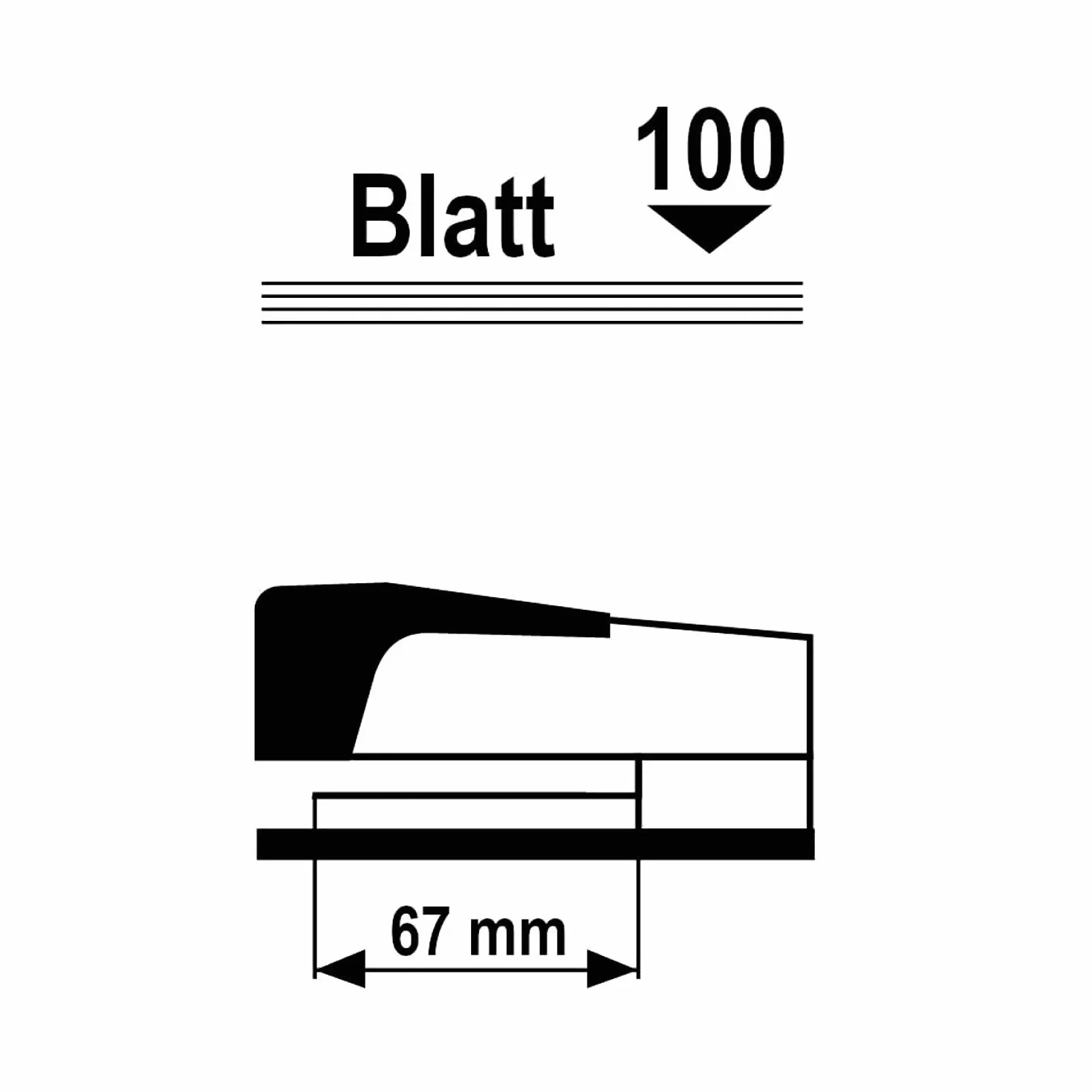 D.RECT Zszywacz Heavy Duty Metalowy do 100 Kartek Biurowy