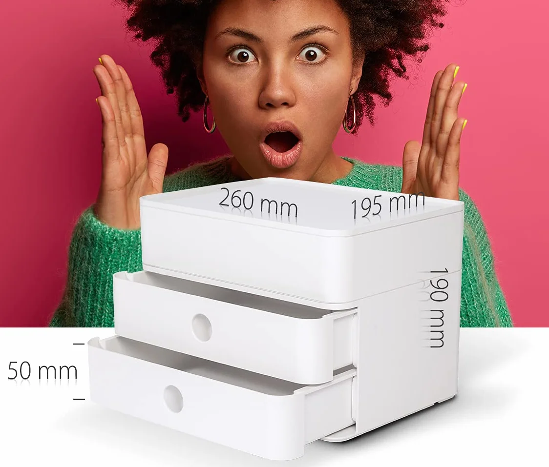 Han 1100-12 1100-12 Skrzynka z Szufladami, Biały (Snow White), SMART-BOX PLUS