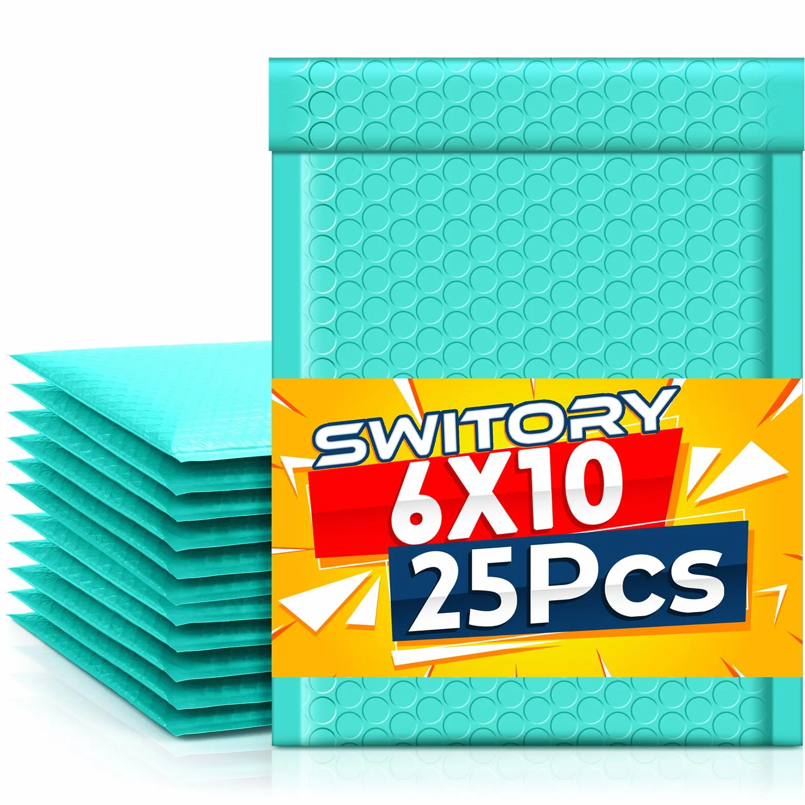 Koperty bąbelkowe A5 polipropylenowe samouszczelniające 25 szt. 15,2 x 22,9 cm turkusowe