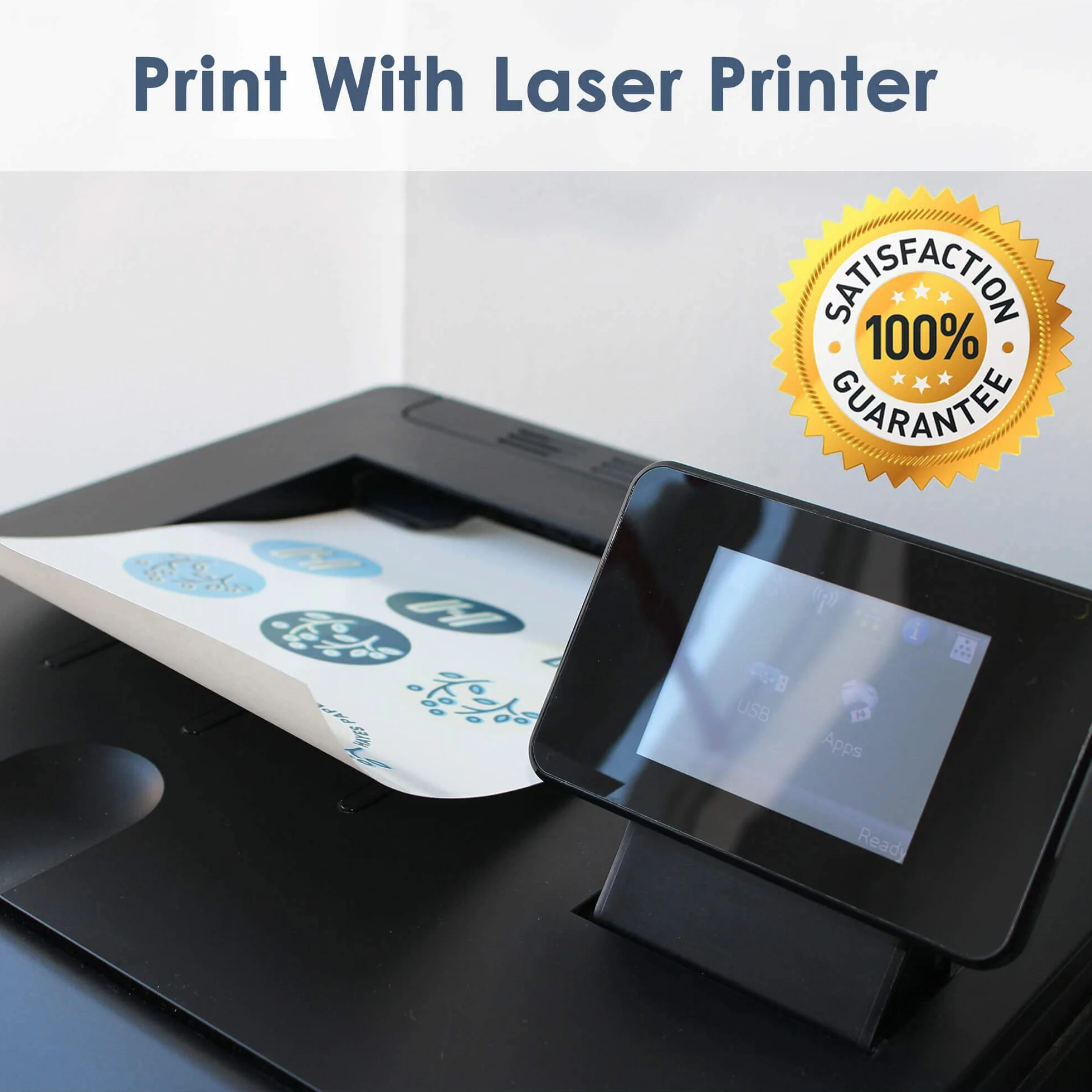 Hayes Paper Co. Waterslide Kalkomania papierowa laserowa przezroczysta - Premium A4 naklejka wodna papierowa drukarka laserowa - przezroczysty papier transferowy, 20 arkuszy