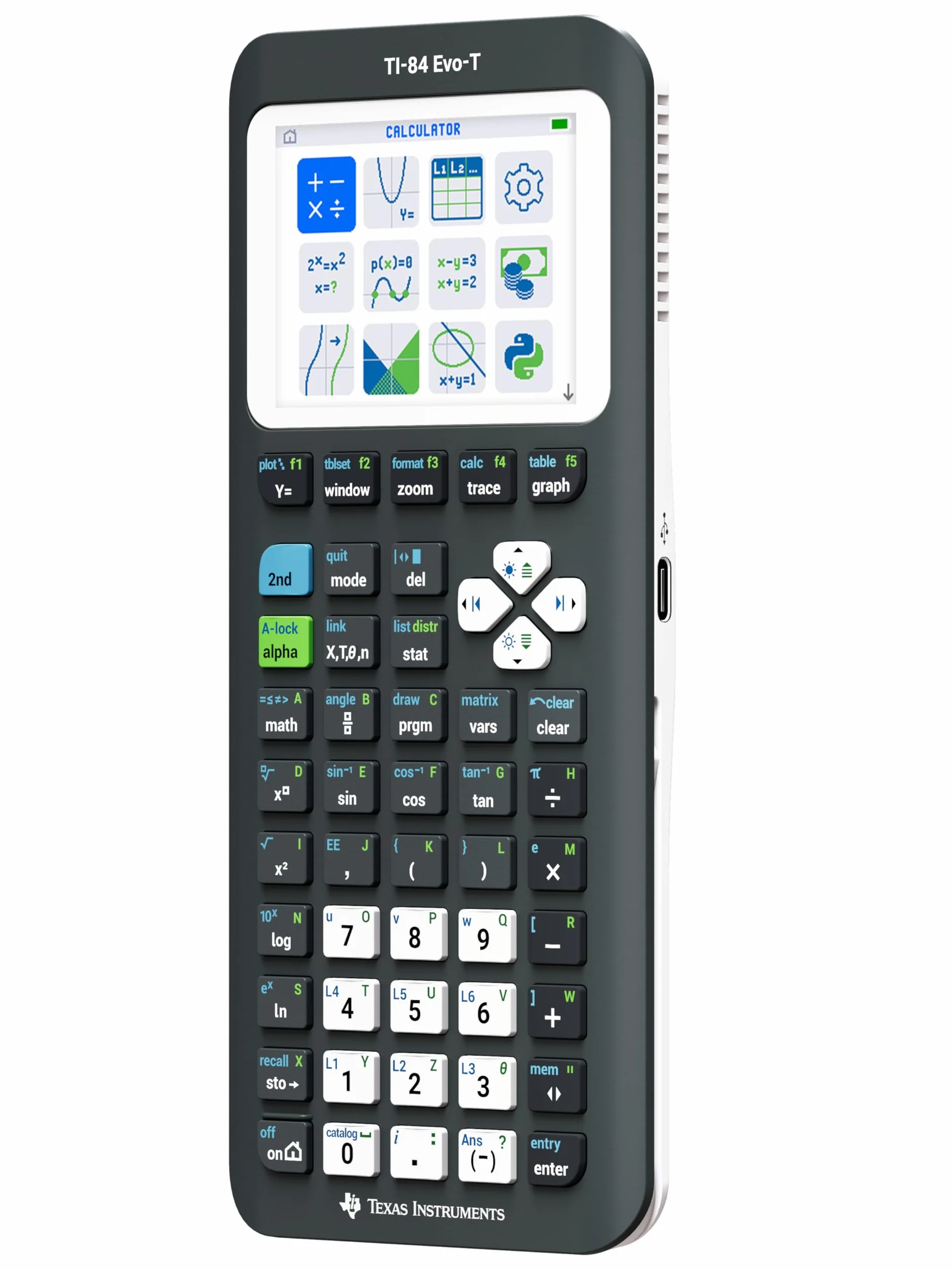 Texas Instruments TI-84 Evo-T kalkulator graficzny Python USB-C