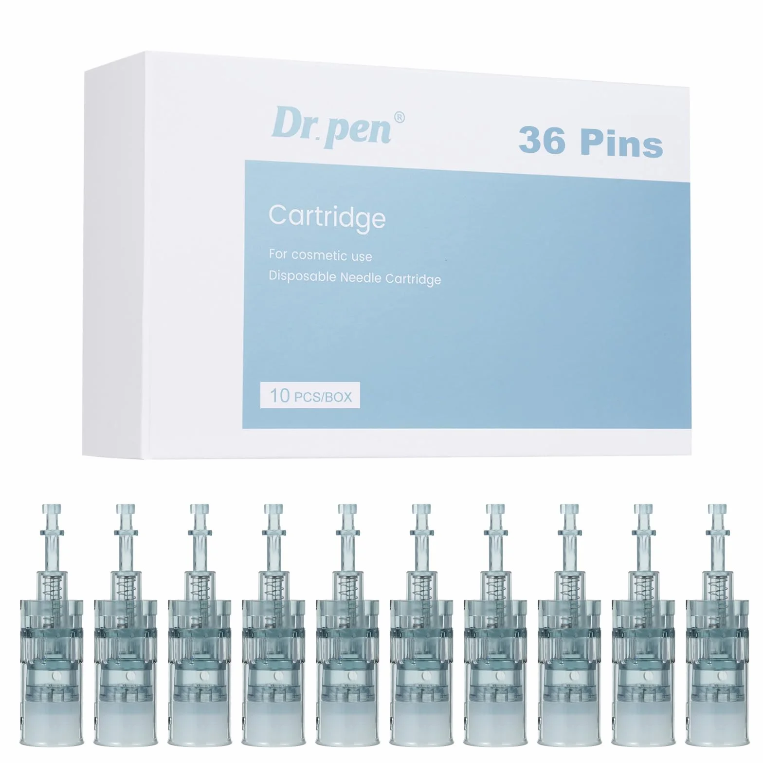 Dr. pen Ultima M8/M7S kartridże 36 pinów – 10 sztuk do przeciwzmarszczkowego nawilżania, ujędrniania, rozjaśniania, redukcji plam – autentyczne naboje Dr pen (10 sztuk, 36 pinów do M8/M7S)