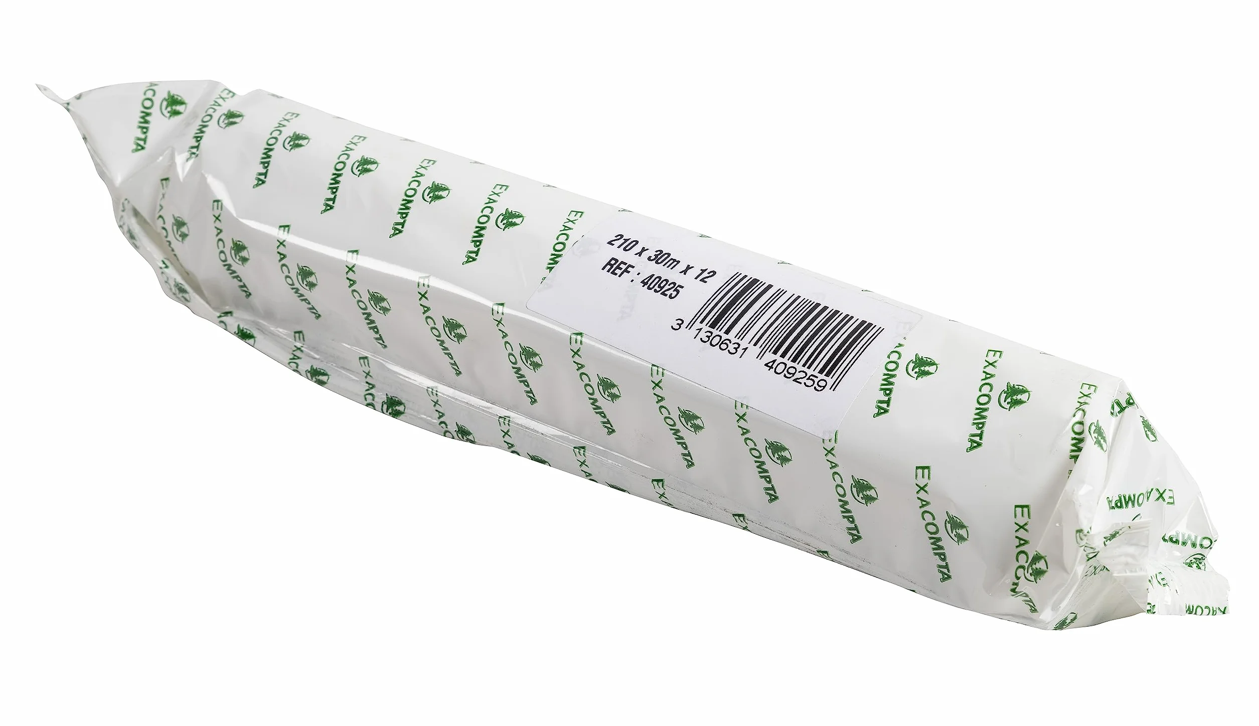 Exacompta - Ref 40925E - Rolka papieru do faksu - 210 mm szerokość x 50 mm wysokość x 30 m długość, odpowiednia dla większości faksów, papier 55 g/m2, rdzeń 12 mm - (1 szt.)