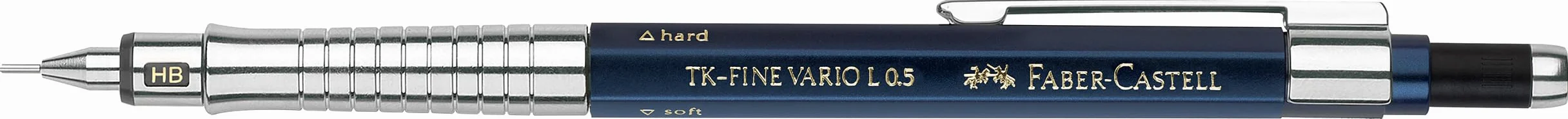 Faber-Castell 135542 - ołówek automatyczny TK-Fine Vario L 0,5 mm, indygo, ołówek minowy z mechanizmem miękkim/twardym