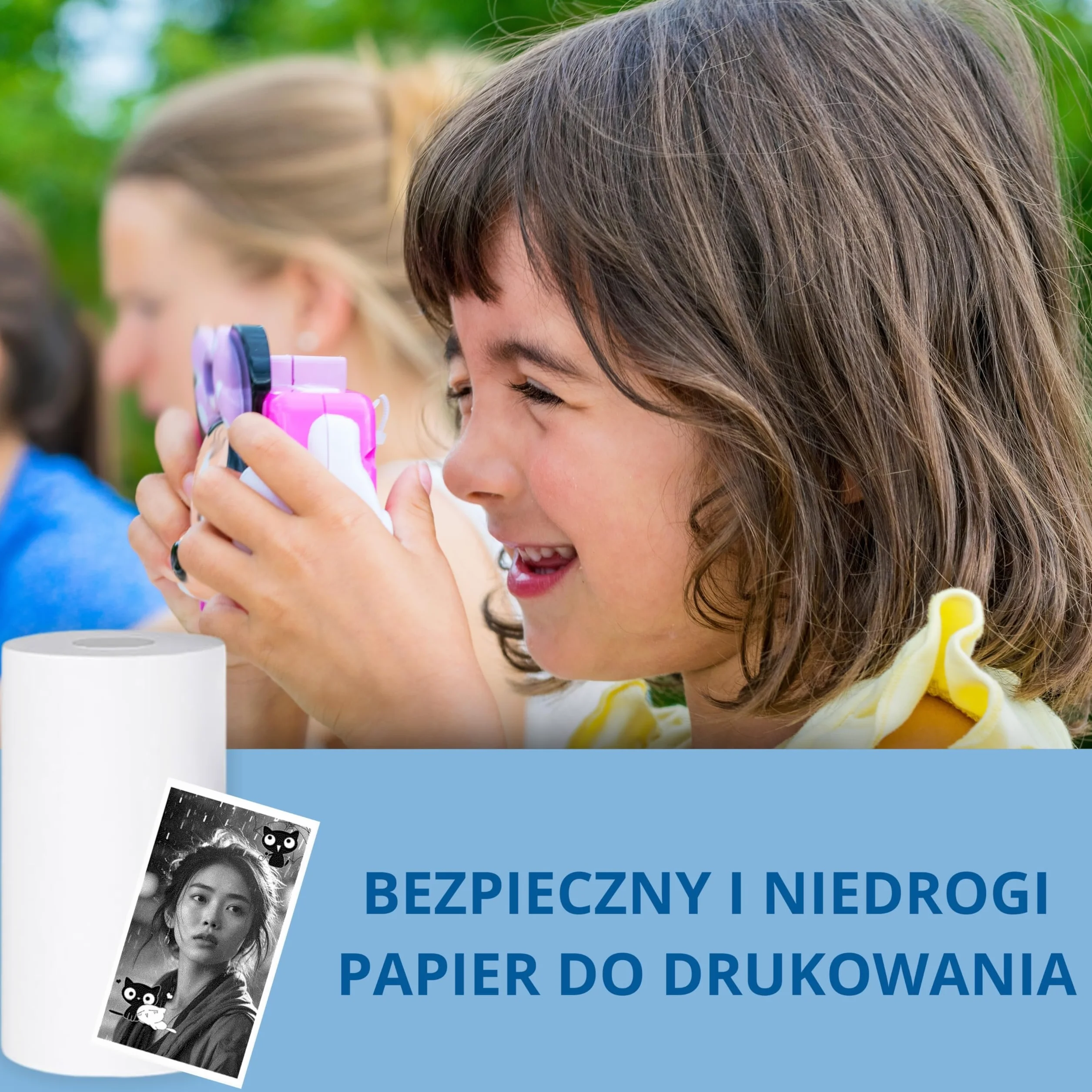 Double Dragon, 57 x 25 mm Premiumowe Rolki Papieru Termicznego do Drukarek dla Dziecięcych Aparatów Natychmiastowych i Terminali Kart Płatniczych PDQ – Bez BPA, Bez Atramentu [Zestaw 10 szt.]