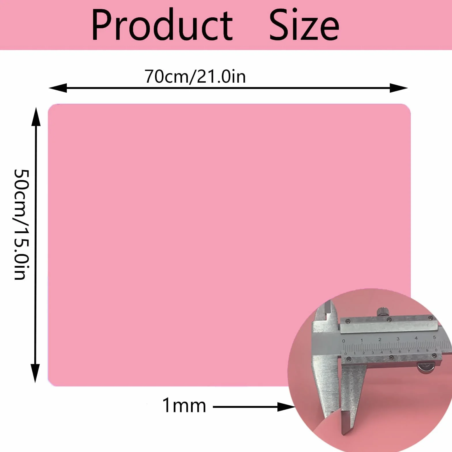 Mata Silikonowa 70 cm x 50 cm, Nieprzywierająca Mata z Żywicy Epoksydowej do Malowania i Majsterkowania