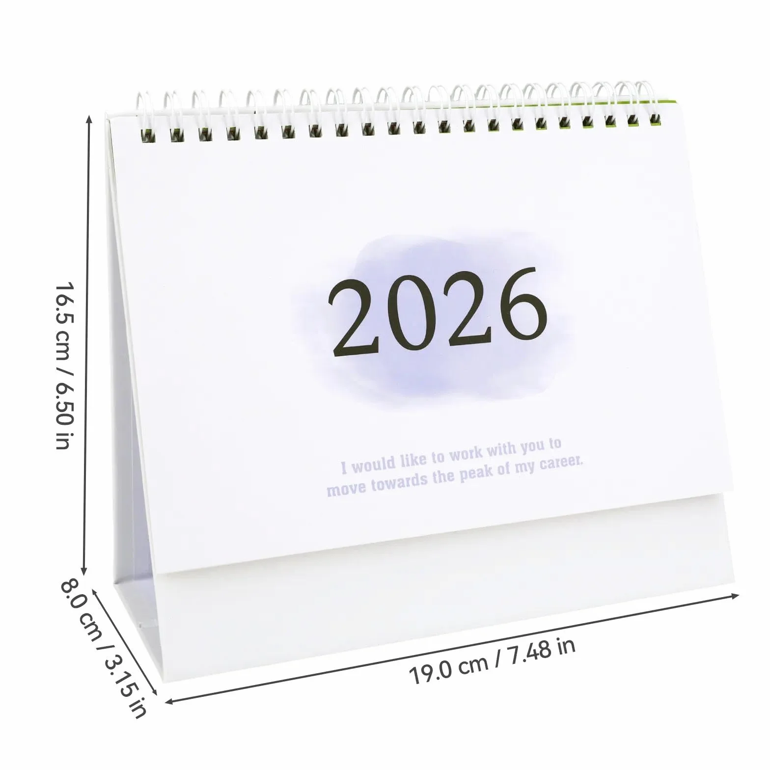Kalendarz stołowy 2025/2026 18-miesięczny fioletowy 19 x