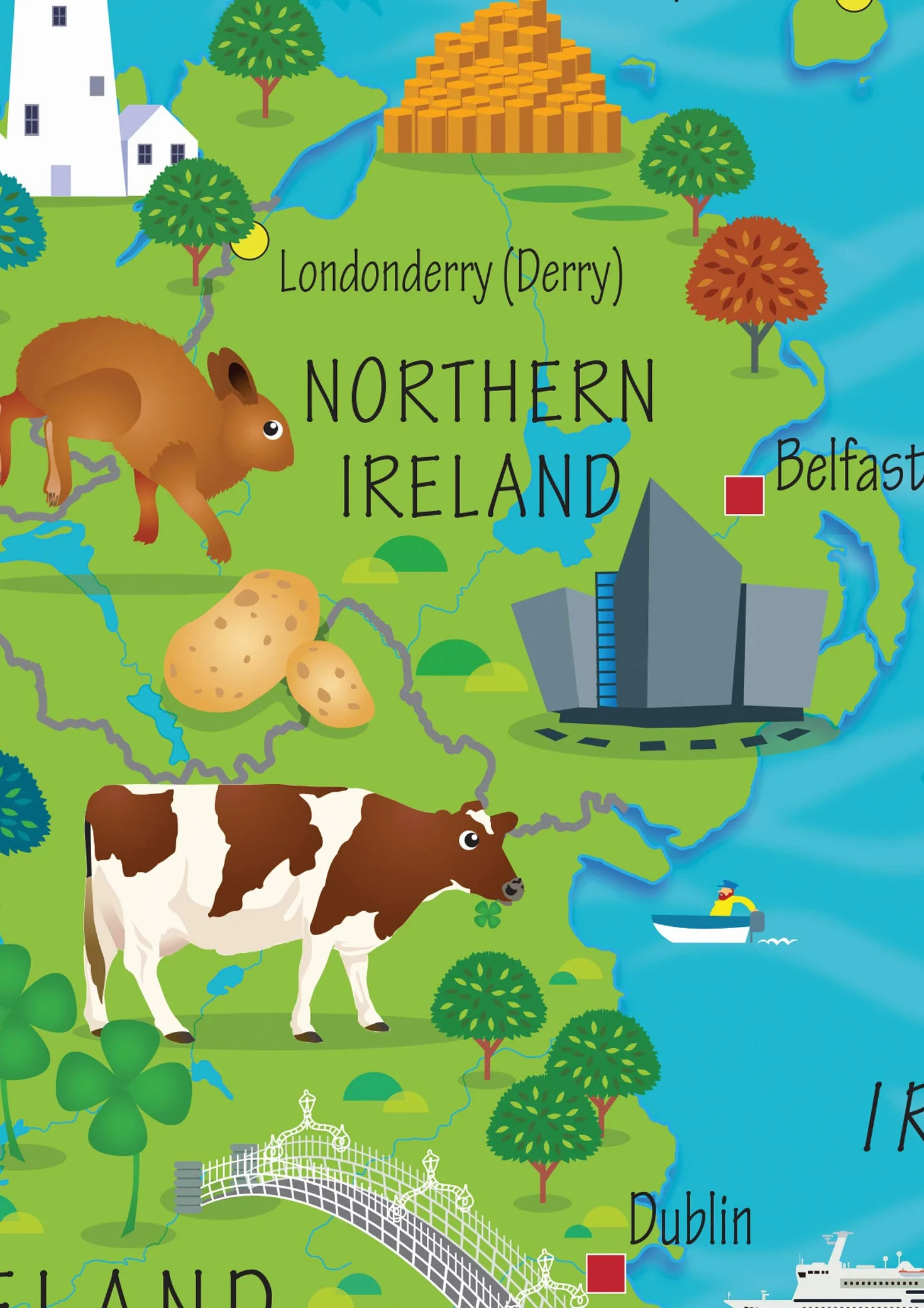 Children’s Wall Map of the United Kingdom and Ireland: Ideal way for kids to improve their UK knowledge