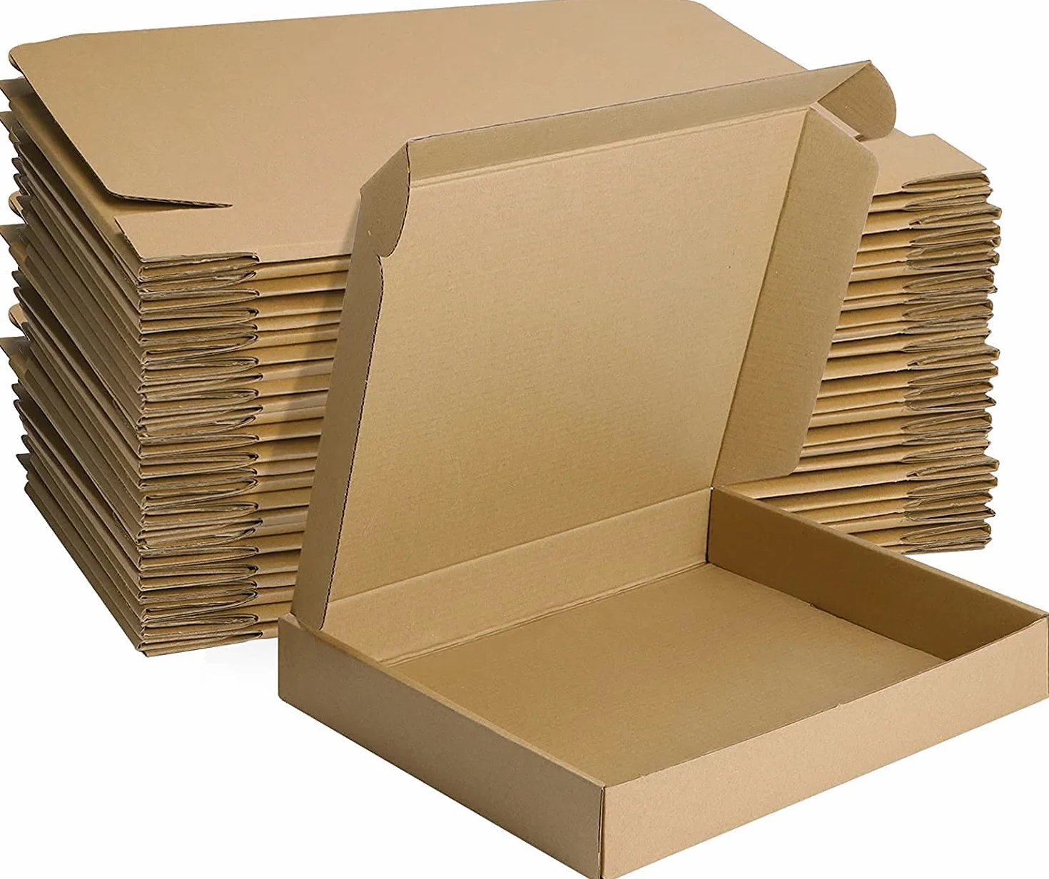 HORLIMER Pudełko wysyłkowe 330 x 254x51MM Zestaw 25, składany karton dostawczy do wysyłki pocztowej, kuriera, świec lub prezentów, scrapbooking, brązowe
