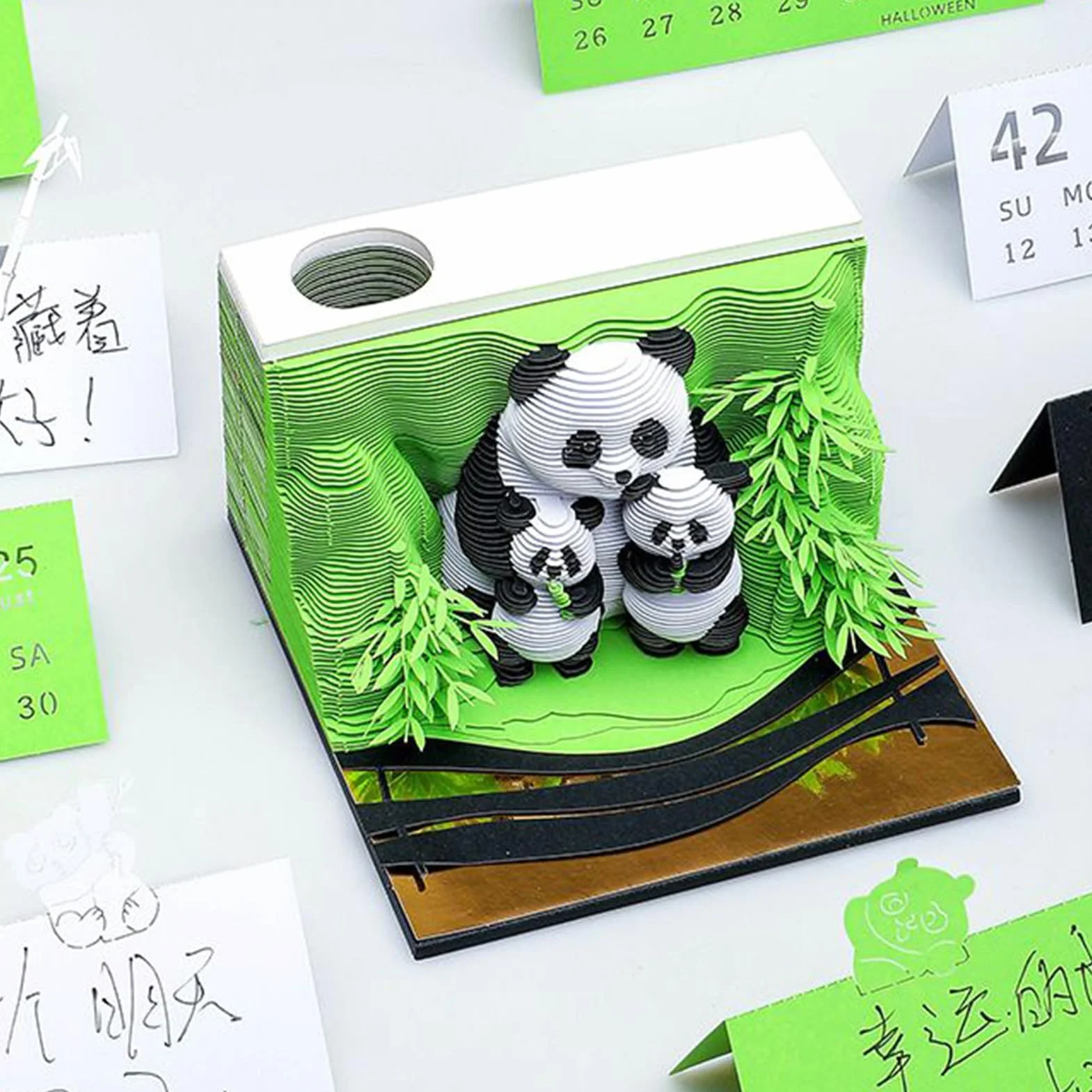Kalendarz 3D biurko 2026 – Panda Tear Away kalendarz 3D, dekoracyjny notatnik biurko, stolik nocny, do szko?y, domu, biura, freelancerów, nauczycieli, studentów