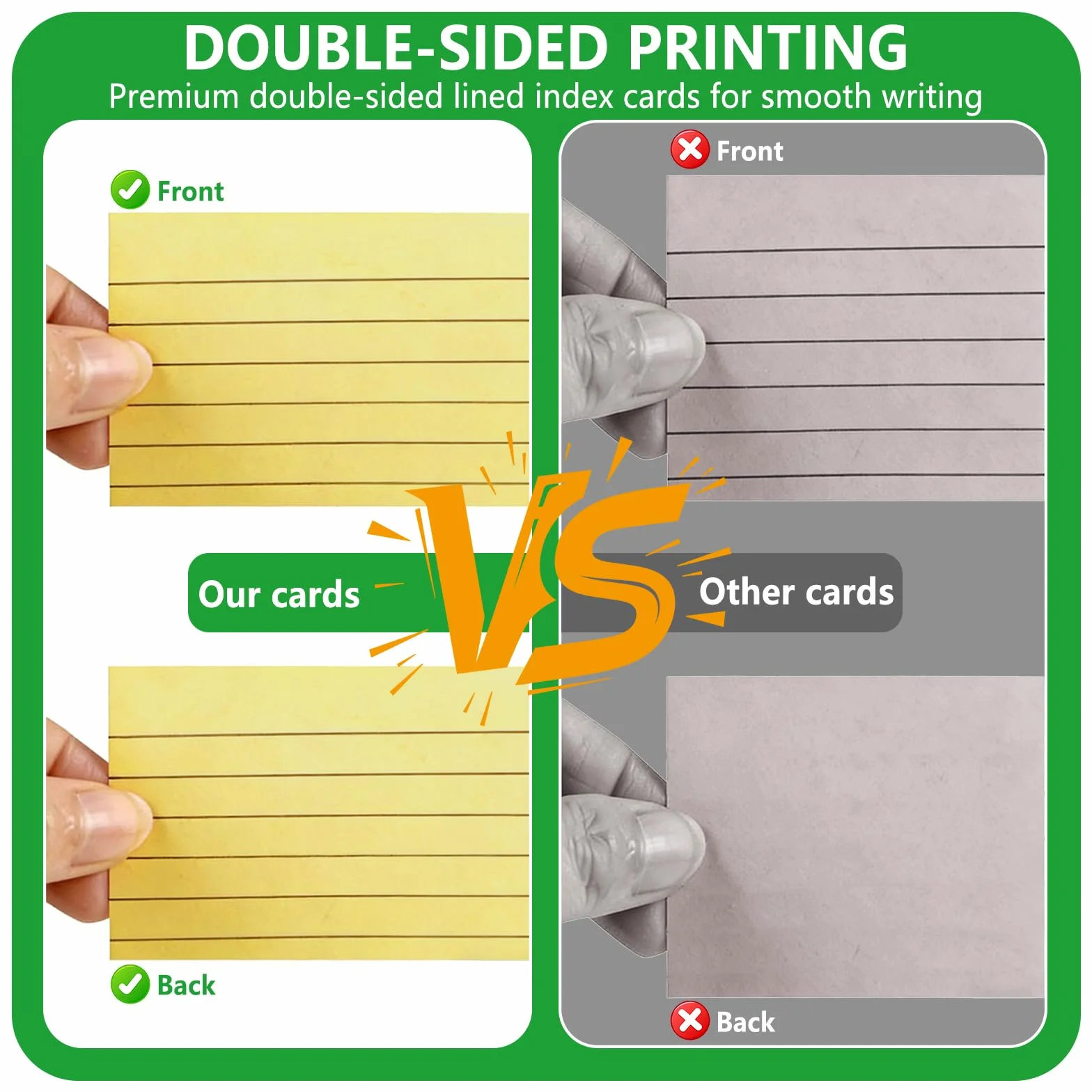 1200 Fiszek A8 w Linie, Kolorowe Karty Nauki 5,2 x 7,4 cm, 150 g/m² Papier, Karty Indeksowe do Słownictwa, Formuł i Notatek, Idealne do Biura, Szkoły, Prezentacji i Wykładów