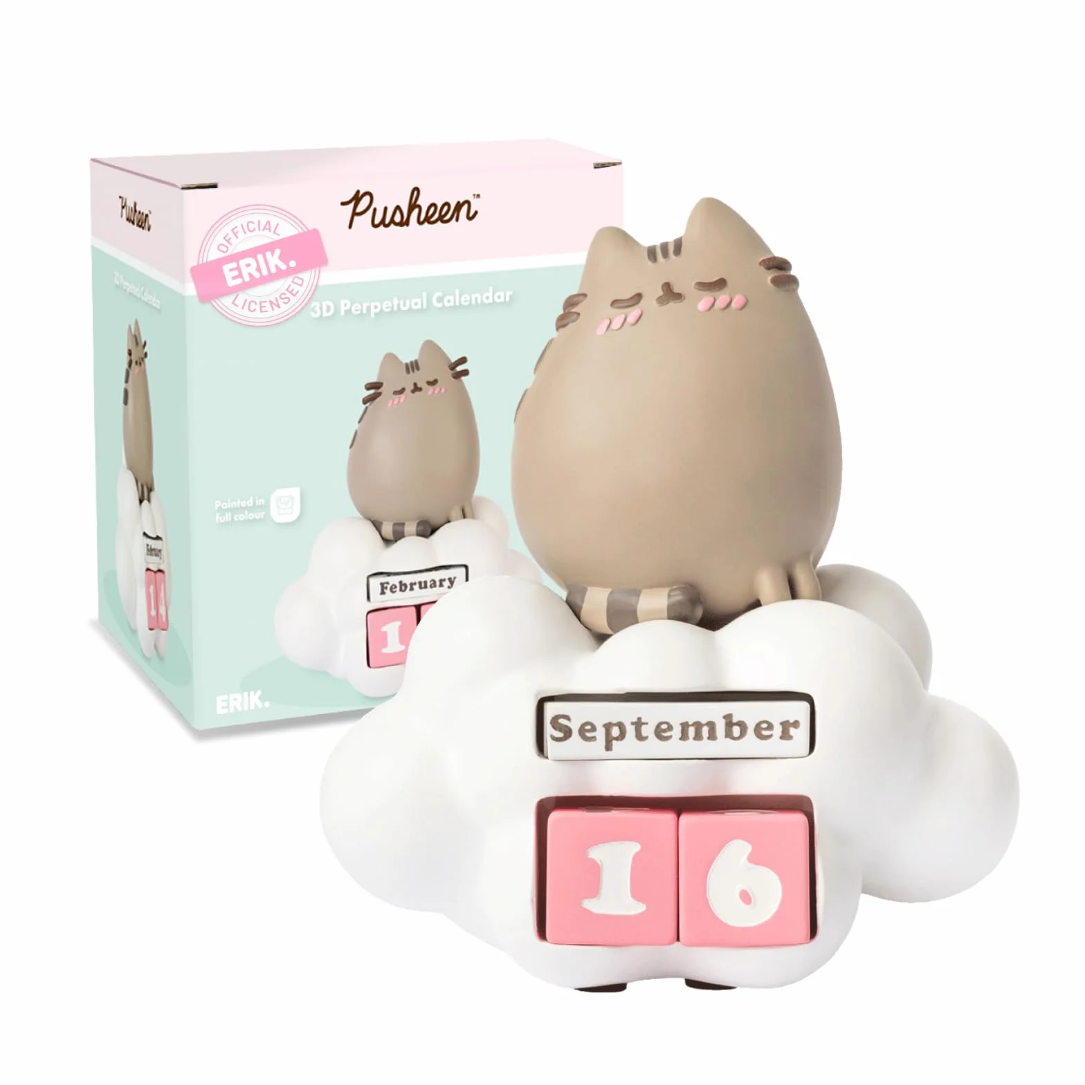Grupo Erik Pusheen Perpetual Calendar Flip Desk Calendar with Cat Figure