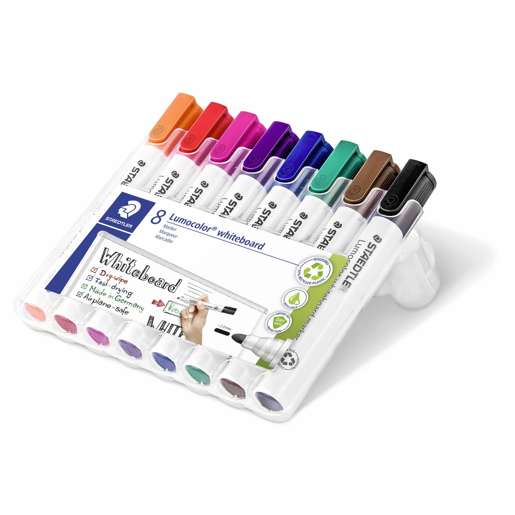 Staedtler Lumocolor 351 WP8 Markery Do Tablic Suchościeralnych