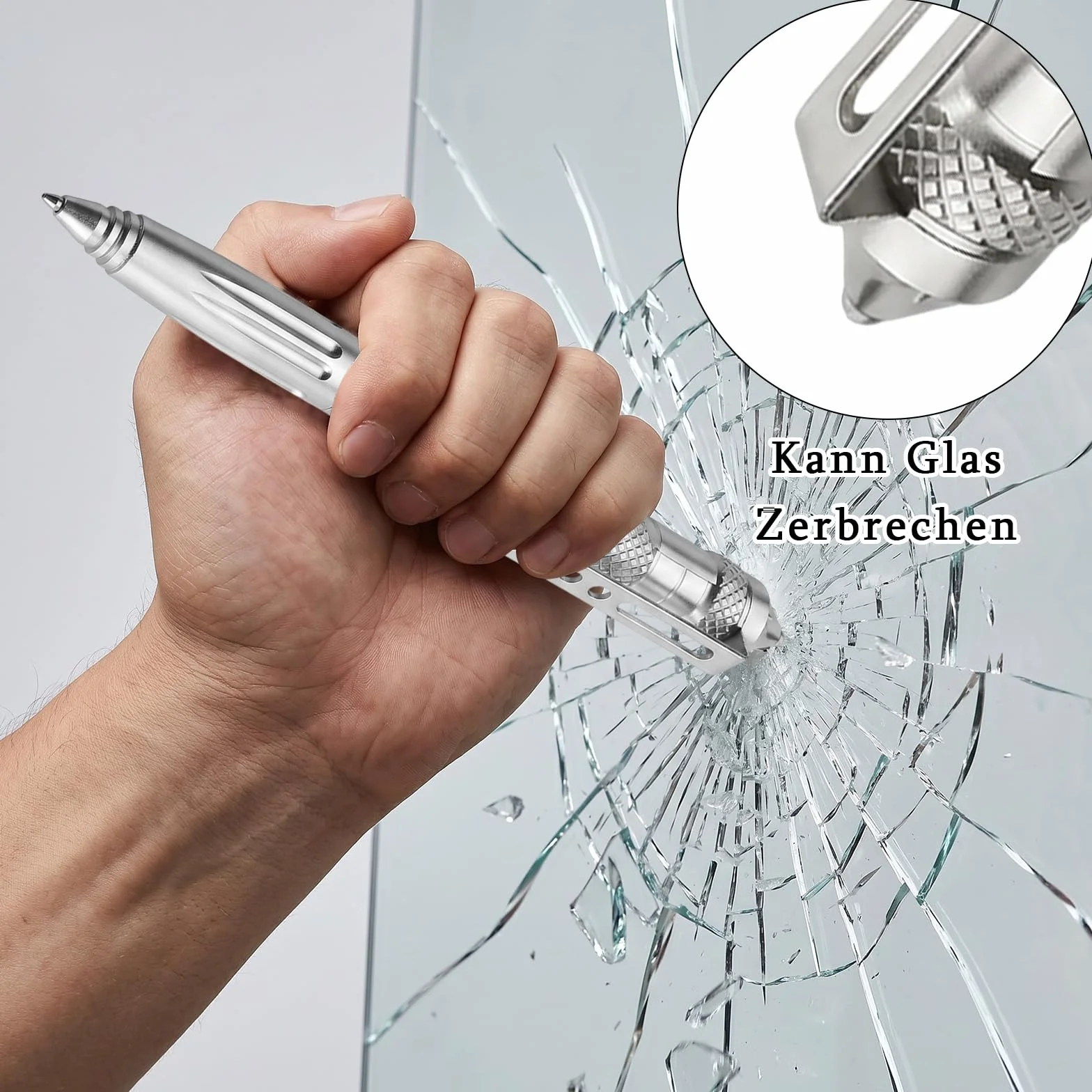 Długopis taktyczny 5 wkładami atramentowymi 2 sztuki czarny srebrny narzędzie Emergent survivalowy