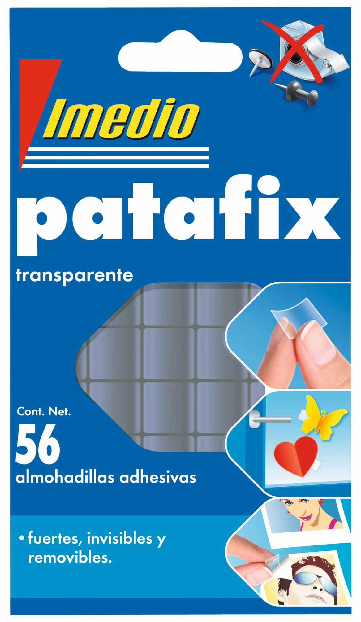 Imedio patafix 56 sztuk przezroczystych podkładek samoprzylepnych z folii samoprzylepnej