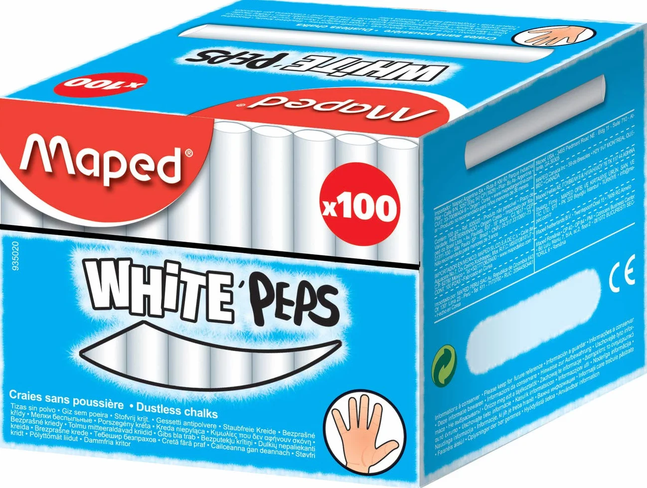 Maped 935020 WHITE'PEPS, okrągła, biała