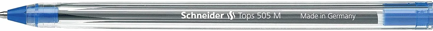 Schneider Długopis Tops 505, model czapki, M, niebieski, 4 sztuki