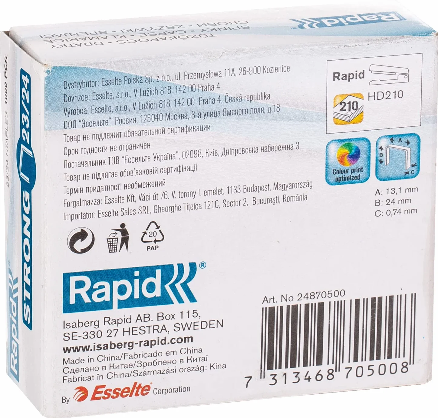 R:Staples 23/24mm 1M G Strong