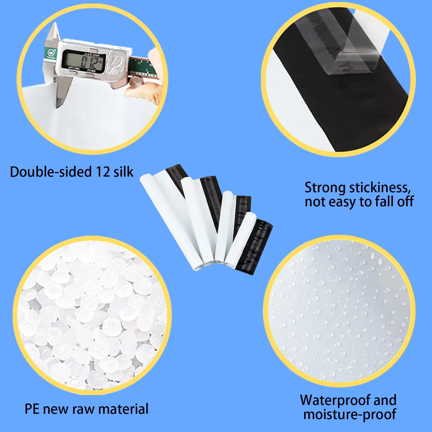 newlng 100 szt. toreb wysyłkowych Poly Mailers 25 x 35 cm torby pocztowe białe koperty wysyłkowe samoprzylepne wodoodporne i odporne na rozdarcie torby do pakowania torby wysyłkowe na odzież książki