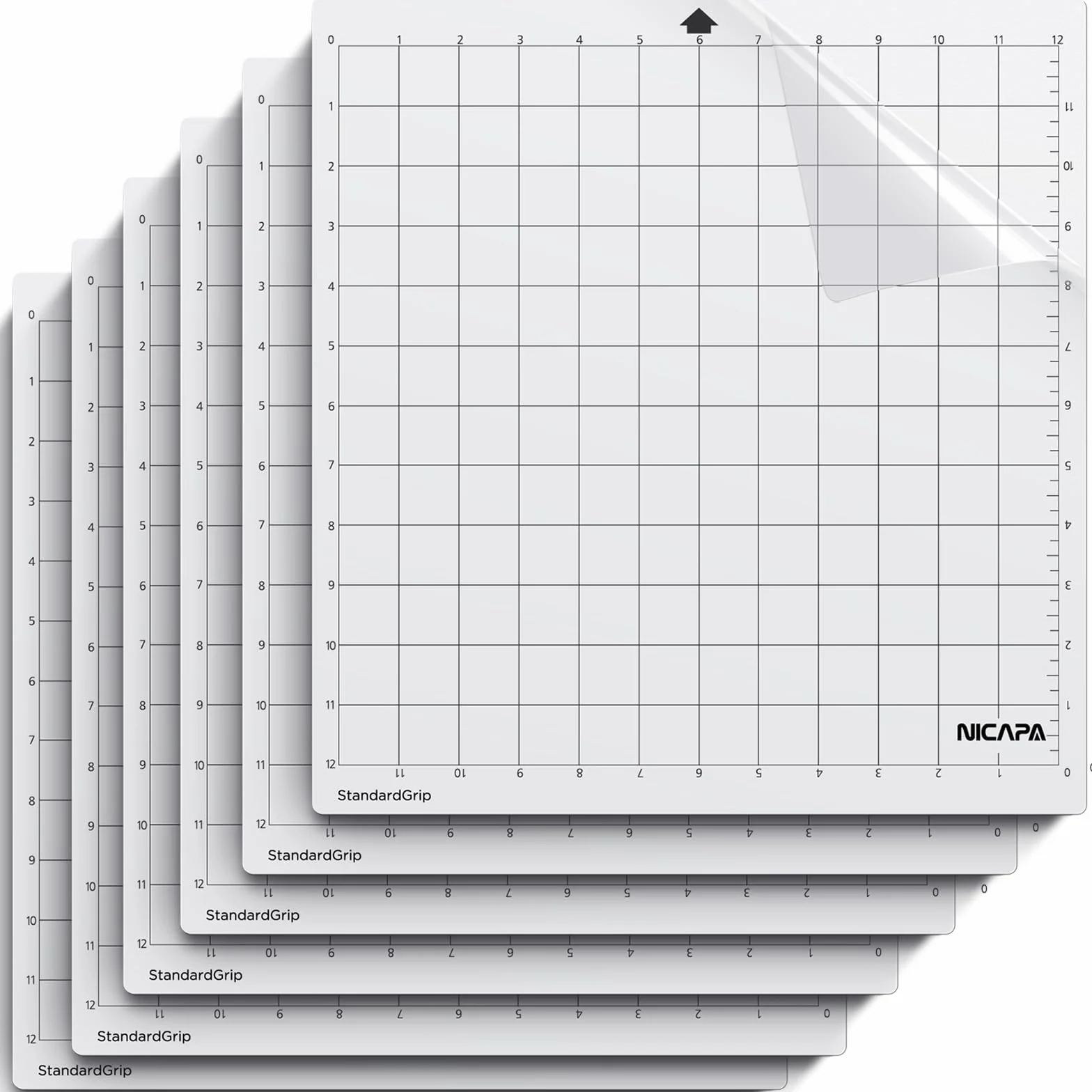 Mata do cięcia Silhouette Cameo 4/3/2/1 [30 cm x 30 cm standardowy uchwyt, 6 sztuk] Premium samoprzylepne maty zamienne Cameo 5 akcesoria do kart, papieru, folii winylowej, plotera, akcesoria