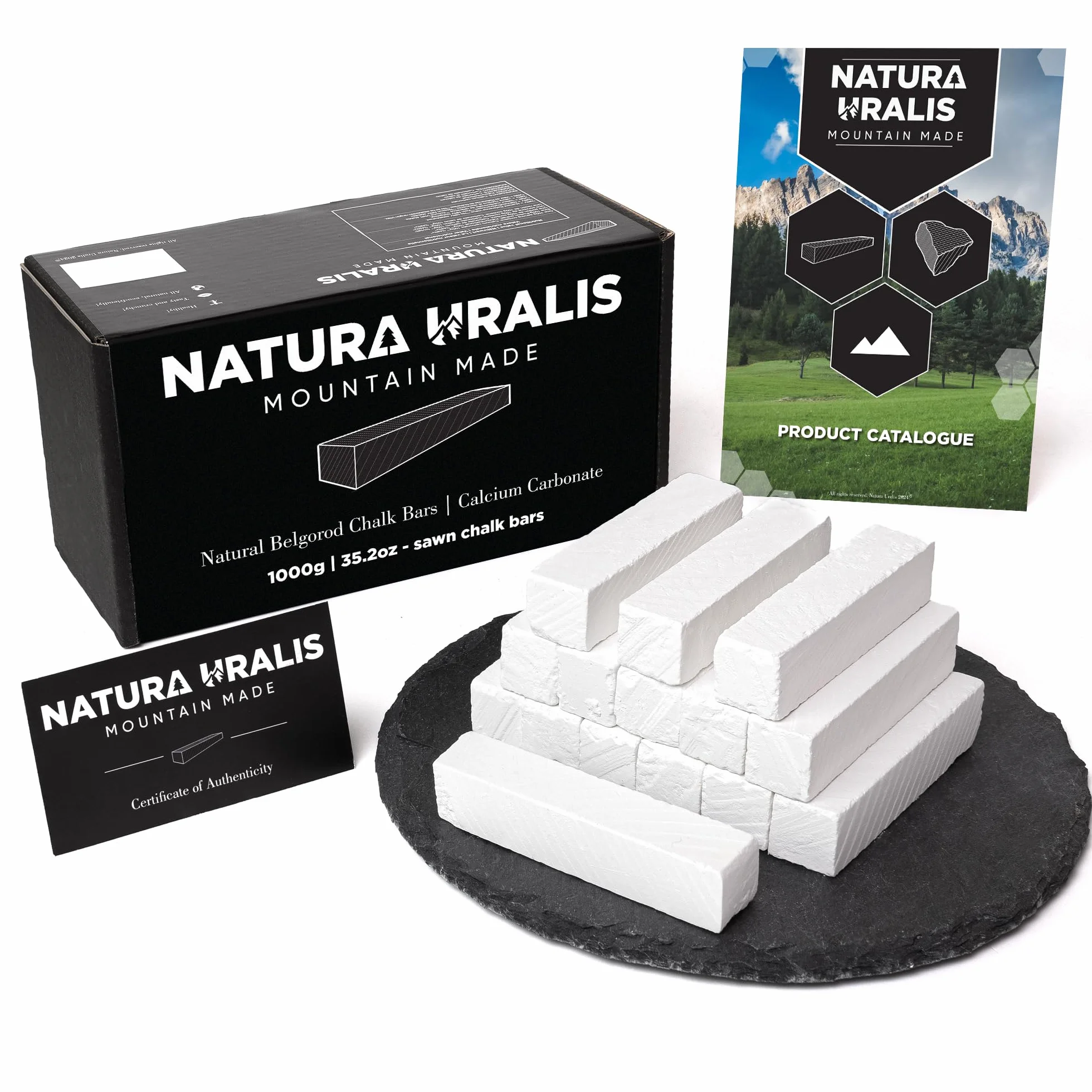 Tynk Siekany Natura Uralis 1000g Białych Słupków Wapiennych