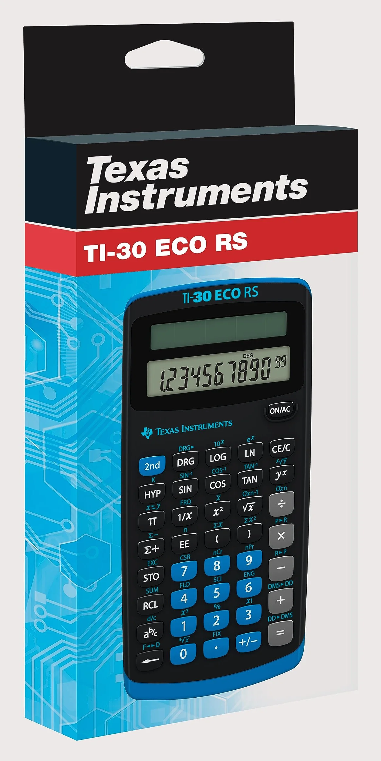 Texas Instruments TI-30 ECO RS Kalkulator Solarowy 10-cyfrowy Czarny