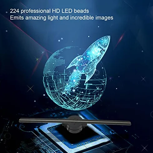 Projektor Hologramowy 3D LED 224 szt. 2000x224 Obrazy Obrotowe