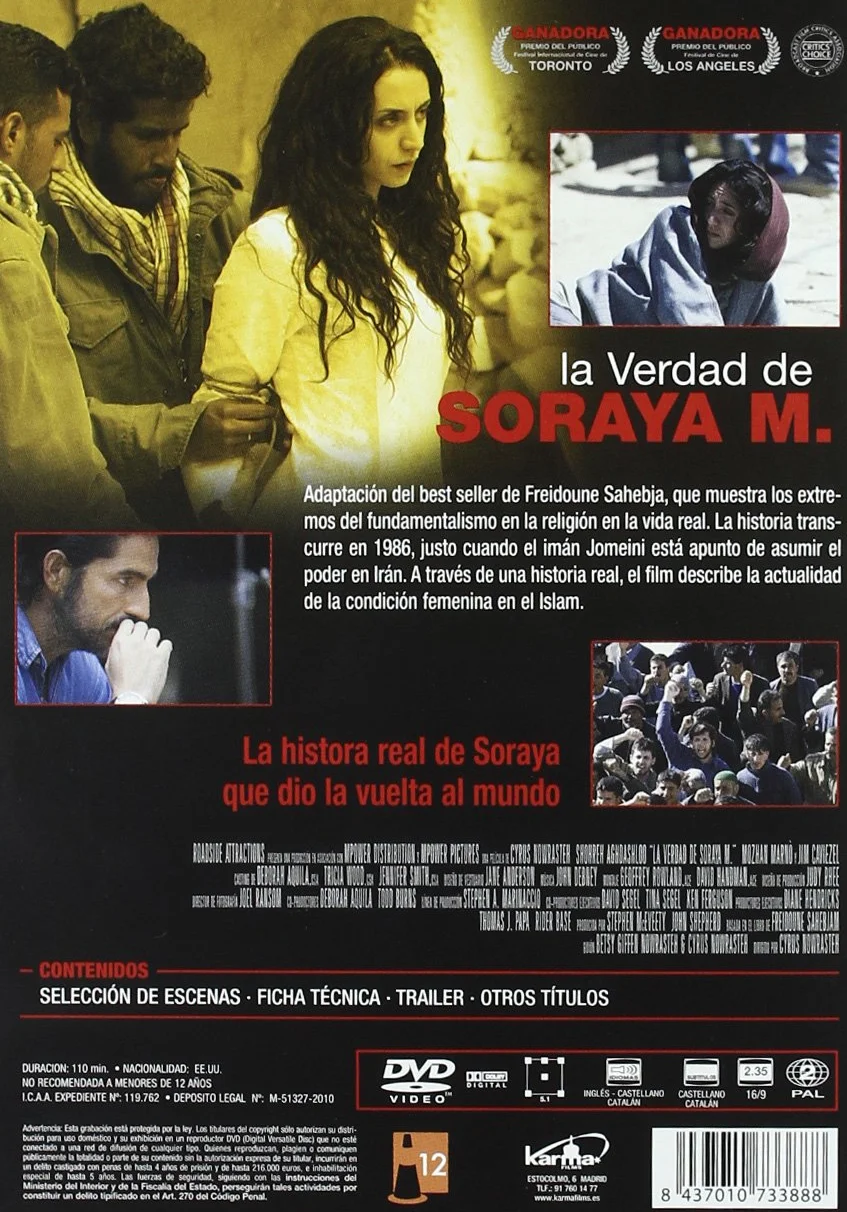 The Stoning of Soraya M. -Cyrus Nowrasteh (angielski, hiszpański, francuskie napisy). Importowany z Hiszpanii.