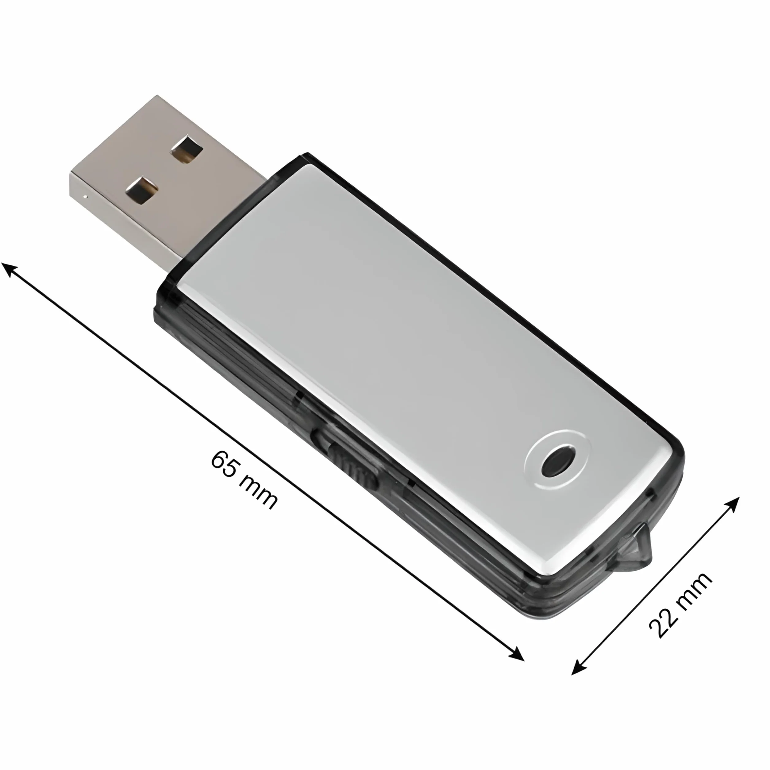 Retoo Dyktafon cyfrowy USB 8 GB z aktywacją głosową do nagrywania wykładów i spotkań