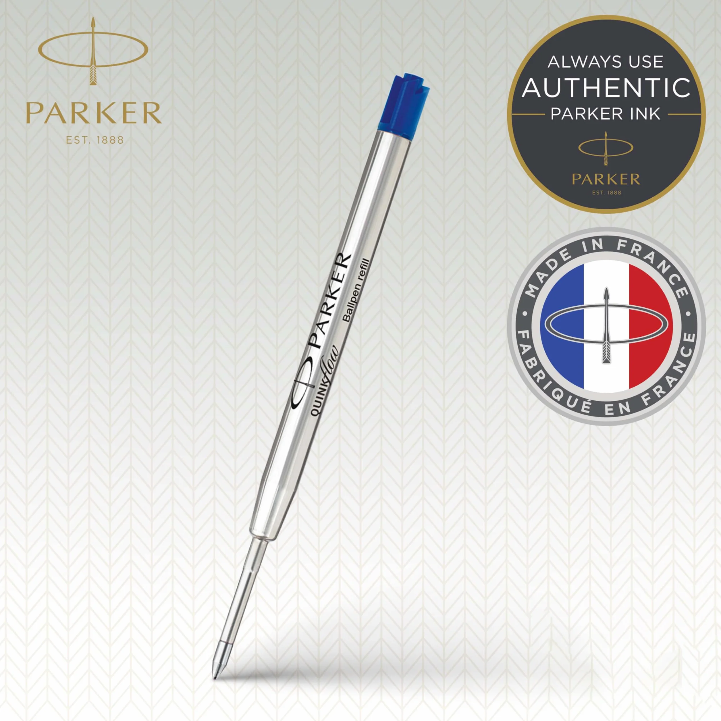 Parker Quinkflow Naboje do Piór Niebieski 3 Sztuki